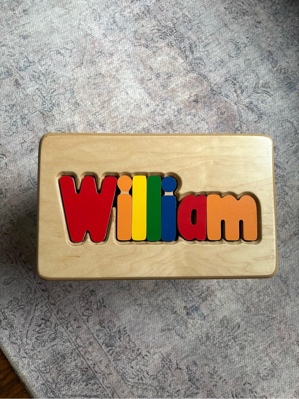 Personalized Wooden Name Puzzle - William - Multicolor